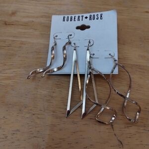 NWT Robert Rose 3 pair of dangling earrings